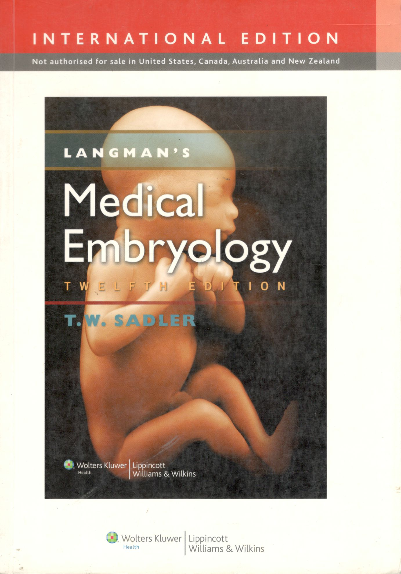 Langman's medical embryology 12ed (Ie) / T. W. Sadler, Ph.D.